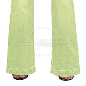 Logo personnalisé femmes pantalon en jean à jambes larges dernière conception Style décontracté devant plat lavé Technique en gros bas quantité minimale de commande sur mesure - Product Image 6