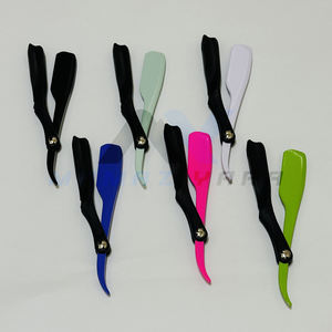 Rasoir à main pour barbier, best-seller, pliable, rasoir à barbe manuel, lame en acier inoxydable, support de lame, rasoir droit, rasoir de salon - Product Image 2