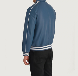 Blouson aviateur Letterman classique avec laine de haute qualité et manches en cuir véritable Veste de baseball universitaire pour hommes - Product Image 5