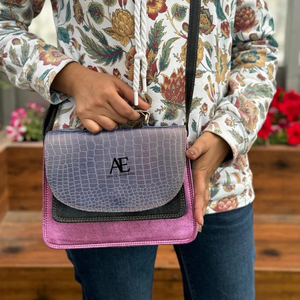 มาใหม่รูปแบบจระเข้แฮนด์เมดของแท้หนังสลิงกระเป๋าสไตล์ตะวันตกหรูหราหนังCrossbodyกระเป๋าถือสตรี - Product Image 1