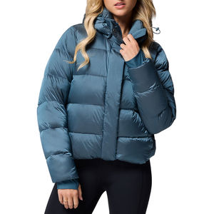 Veste matelassée pour femme avec logo personnalisé, élégante, chaude, épaisse, en duvet, veste matelassée d'hiver pour femme, tissu ultra-doux - Product Image 5