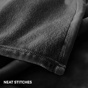 Coperta da letto in pile nera personalizzata all'ingrosso calda morbida tinta unita a buon mercato coperta di flanella spessa per l'inverno - Product Image 5