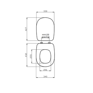 Asiento de Inodoro Compatible Modelo TESI Gris Mate 18 mm para FSC MIX I TESI - Product Image 4
