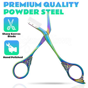 Precision Eyelash Trimming <b>Scissors</b> <b>With</b> <b>Comb</b> For Controlled And Safe Lash Cutting - Product Image 3