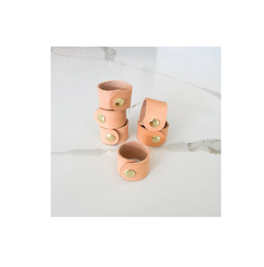 Rond de serviette en cuir écologique avec nœud design pour hôtel et restaurant Décoration porte-serviettes bon marché - Product Image 2