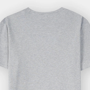 100% camisetas de algodón de estilo informal personalizables para hombres, Jersey gris, serigrafía transpirable, patrón sólido, suministro directo - Product Image 5