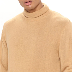 Pull à col roulé à manches courtes en coton lourd, coupe classique, sur mesure, écologique, col haut, séchage rapide - Product Image 3