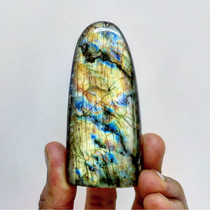 Vente en gros Naturel Multi Feu Labradorite Haute Qualité Jaune Quartz Ovale Forme Libre Présentoir Pièces Flashy Guérison Cristal Bijoux - Product Image 2