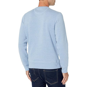 Sweat-shirt ample à col rond de couleur unie et à manches longues pour hommes pulls en tissu imprimé d'usine personnalisés pour le commerce extérieur - Product Image 4