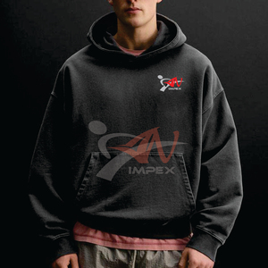 Sudadera Extra Grande de Algodón Grueso para Hombre, con Hombros Caídos, Fabricantes Personalizados, Tejido Inverso, Sudadera con Capucha de Doble Capa - Product Image 1