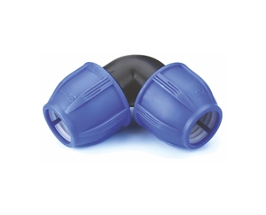 Faible quantité minimale de commande 90 degrés PP Irrigation Coupleur à connexion rapide HDPE Compression Coude Tés en plastique Raccords d'eau Raccords de tuyauterie - Product Image 1