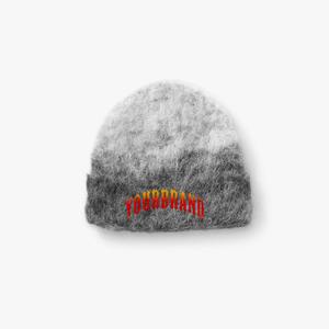 2025 New Arrived Fashionable High Grade Knitted Graphic Jacquard mohair <b>Beanie</b> Winter Wear Warm Street wear mohair <b>Beanie</b> - Product Image 1