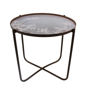 High Class Modern Decorative Metal <b>Side</b> <b>Table</b> Sticker Enamel Plate on Stand for Events Party Supply Living <b>Bedroom</b> - Product Image 3