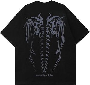 Camiseta Vintage para Hombre con Efecto Desgastado y Lavado Ácido, Camisetas con Gráficos Personalizados, Camisetas Cortas de Punto Oversize con Impresión Serigráfica - Product Image 1