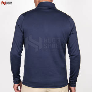 Chemises de sport pour hommes, légères, demi-zip, à séchage rapide, respirantes, col montant, vêtements de sport pour la salle de sport, fabriquées au Pakistan, polyester/coton - Product Image 2