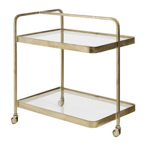 Luxueux hôtel Restaurant décoration meubles fournitures alimentaires servant chariot en verre en métal vente chaude chariot décoratif - Product Image 2