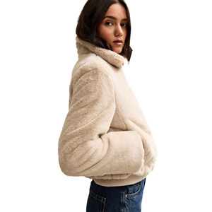 Chaqueta Bomber Varsity personalizable para mujer con ribete de piel, carcasa de poliéster transpirable, estampado Digital, moda de invierno/otoño - Product Image 5