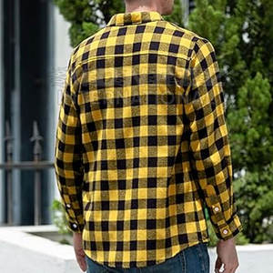 Otoño Invierno camisas de franela de corte moderno para hombres Slim Fit 100% algodón patrón colorido estilos de moda - Product Image 5