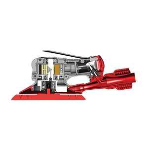 Ponceuse orbitale aléatoire pneumatique 5'' x 3/16'' compatible aspiration centralisée, outil de ponçage à main pour bois, composites et métaux, modèle 28506 - Product Image 1