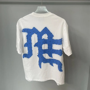 MIXED EMOTION แบรนด์แฟชั่นอเมริกัน เสื้อยืดแขนสั้นลายเพชร เสื้อผ้าคุณภาพสูงขายส่ง - Product Image 4