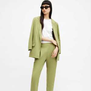 กางเกงจ็อกกิงทรงหลวมสีเบจใส่สบายสำหรับผู้หญิงดีไซน์ล่าสุด - Product Image 2