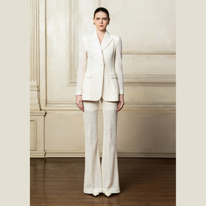 Blazers pour femmes de haute qualité CLEF BLAZER cranté avec revers tissu écologique Logo personnalisé mode vêtements pour femmes marque de luxe - Product Image 1