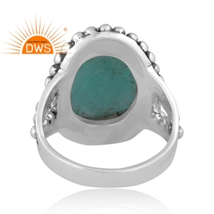 Anillo de declaración de piedras preciosas de amazonita Natural de plata de ley más vendido, joyería personalizada para mujer, regalo para ella - Product Image 4