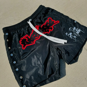 Pantalones cortos deportivos de algodón para hombre, ropa de gimnasio informal con estampado de pantalla de diseñador, ropa de calle, pantalones cortos de malla de baloncesto - Product Image 6