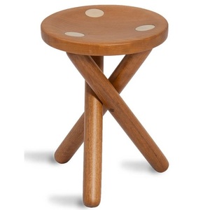 Elegante taburete de madera hecho a mano para la decoración moderna del hogar Asientos cómodos y elegante arreglo de muebles interiores - Product Image 5
