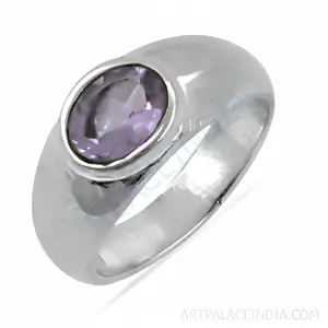 Anillo de Plata 925 con Amatista para Mujer, Joyería con Piedras Preciosas, Regalo, Anillo Elegante, Relojes - Product Image 3