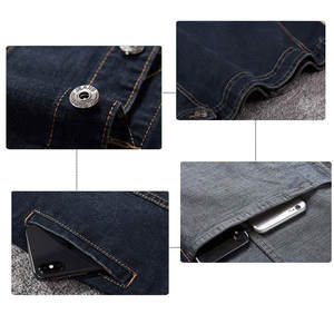 เสื้อกั๊กยีนส์สำหรับผู้ชายใส่ในฤดูหนาว ไซส์ใหญ่ เสื้อกั๊กยีนส์ผ้าฝ้าย สีที่ปรับแต่งได้ พร้อมเสื้อคลุมด้านนอกที่ระบายอากาศได้ดี เสื้อกั๊กยีนส์สำหรับผู้ชาย - Product Image 5