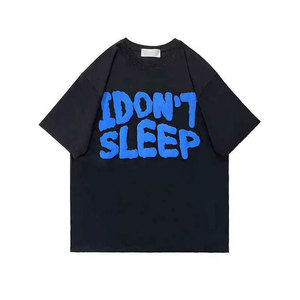 Camiseta para hombre más vendida con estilo único Puff estampado 100% algodón tejido de punto ropa de calle precio al por mayor - Product Image 4