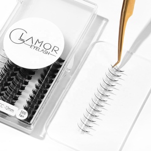 CC D Curl ventilateurs vaporeux 9D extensions de cils à la main vaporeux ventilateurs pré-fabriqués Base courte 0.05 vaporeux Premade ventilateur cils 500 - Product Image 4
