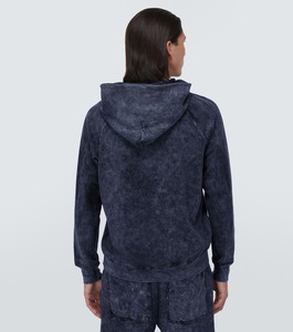 Sweat à capuche vintage délavé pour hommes avec poche kangourou sur le devant Capuche à cordon de serrage réglable Tissu en coton doux pour plus de confort - Product Image 4
