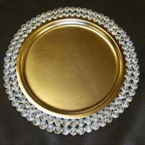 Assiettes de présentation de luxe en acier inoxydable/aluminium, 100 pièces, qualité supérieure, faites à la main, pour le Ramadan, dorées, décoratives, forme irrégulière - Product Image 6