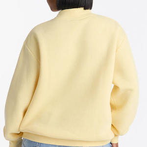 Sudadera Personalizada para Mujer, Cuello Redondo, Color Pastel, Minimalista, Oversize, Felpa de Algodón, Lisa, Casual, Unisex, Suministro OEM ODM - Product Image 3