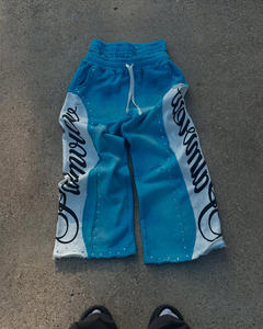 <b>Wholesale</b> Acid Wash <b>Sweatpants</b> High Quality Men's <b>Sweatpants</b> With Pockets Custom Logo Sweat Pants for Men - Product Image 3