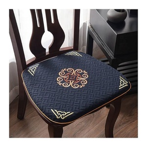 Black Center Design Embroidered 40x40cm Square Cotton Outdoor Patio Seat Back Dining <b>Chair</b> <b>Pad</b> Winter Office <b>Chair</b> Accessories - Product Image 3