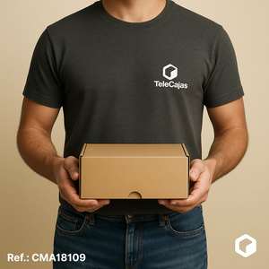 Caja Postal de 18x10x9,4 cm, Cartón Kraft Marrón Rígido con Tapa Resistente, Envío Postal, Hecha de Materiales Reciclados UV - Product Image 3