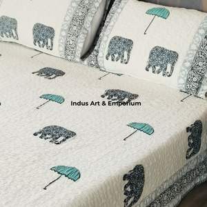 Venta al por mayor de colchas de algodón impresas a mano, colcha acolchada de algodón - Product Image 3