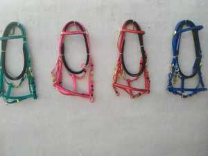 Cerrojo de pvc Teal Horse, hecho a precio barato, muestra gratis, brida de plástico para caballos, con controlador ligero, todos los colores - Product Image 4