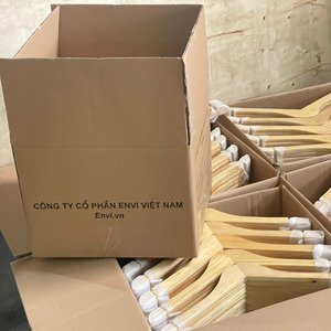 Sustainable Luxury Wood <b>Clothes</b> Hanger for Retail Boutique Hotel <b>Wardrobe</b> <b>Storage</b> Custom Logo - Product Image 1