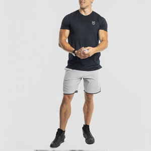 Camiseta de entrenamiento de gimnasia personalizada Muscle Fit para hombre, 100% poliéster, secado rápido, verano, manga corta, talla grande, Impresión de logotipo de sublimación en blanco - Product Image 6
