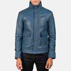 Veste de course personnalisée et élégante pour hommes en cuir véritable avec patchs en chenille brodés veste de moto - Product Image 1