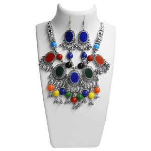 Jeweljunk 1110874 <b>Fine</b> <b>Jewelry</b> <b>Set</b> Rhodium Plated Navratri Special Necklace - Product Image 1