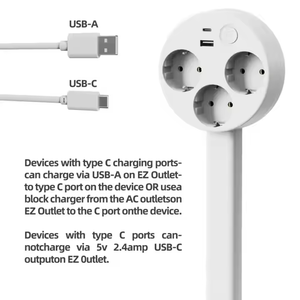 電気コンセントエクステンダースタンドデスク用,EU電気コンセントプラグウォールアウトレットエクステンダーエクステンダーウォールソケット - Product Image 3