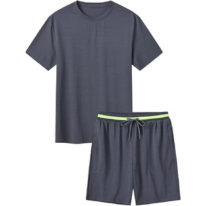 Nouveau 2025 meilleure qualité vente chaude hommes chemises décontractées ensemble à manches courtes t-shirt imprimé en gros deux pièces ensemble - Product Image 1