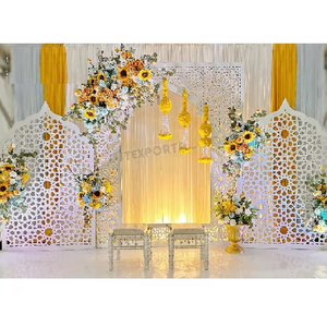 Decoración de boda de fusión, soporte de fondo de corte láser, paneles de fondo de corte láser de boda, decoración de tema marroquí, marco de corte láser de boda - Product Image 6