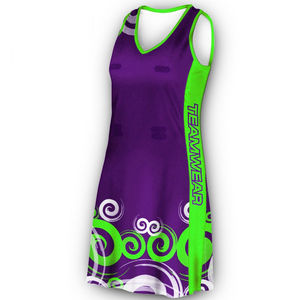 Fabrication professionnelle sur mesure de maillots de netball en tissu spandex/polyester pour femmes, respirants, à séchage rapide, de haute qualité - Product Image 2