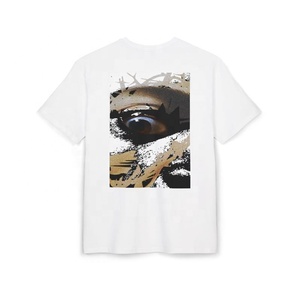 T-shirts pour hommes en coton, coupe ample, épaules tombantes, imprimé vintage délavé à l'acide, style streetwear, impression graphique, surdimensionnés et personnalisés - Product Image 4